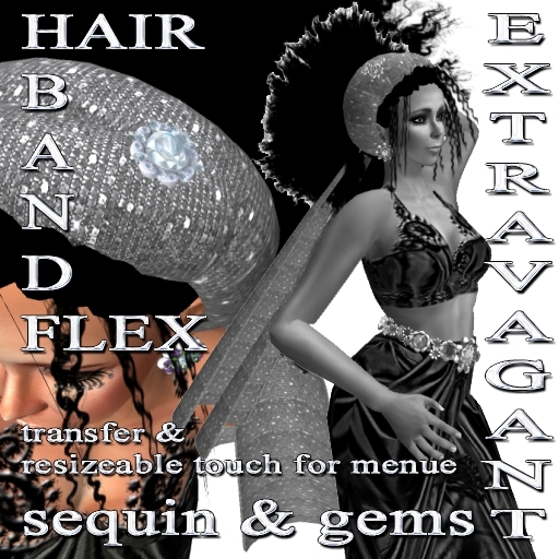 * GuTi EXTRAVAGANT sequin hairband Haarband silver gems