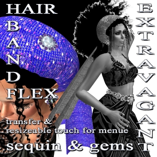 * GuTi EXTRAVAGANT sequin hairband Haarband purple blue gems