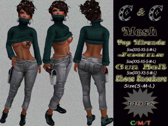 *clothes MESH woman Top Miranda-Jeans-Shoes Sneaker-Gun Belt* PROMO!!!