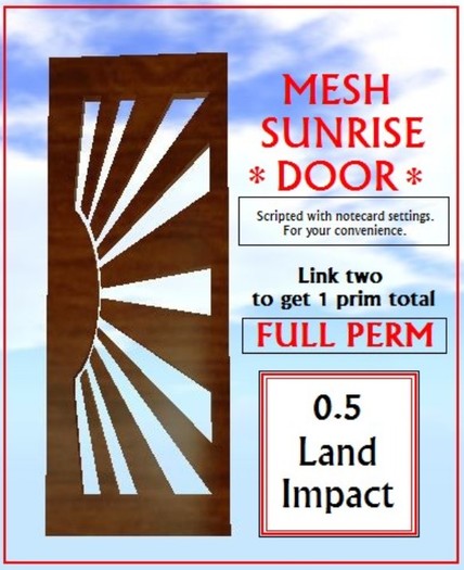 Mesh Sunrise Door (Boxed)