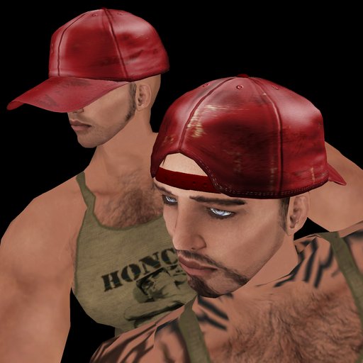 subVersion - Red Grey & Cream Baseball Cap with Texture Changer & Resize
