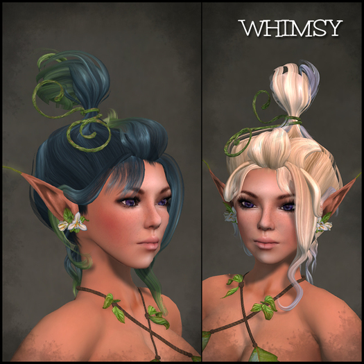 DEMO Whimsy Hair - OakLeaf Hair - Rigged mesh