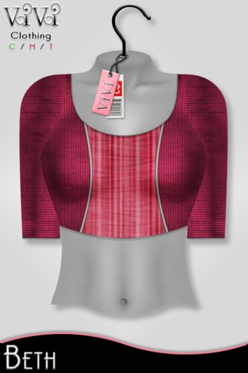 { ViVi } Beth - Mini Stripes Top - Blue (rezz to open)