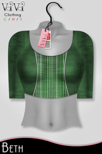 { ViVi } Beth - Mini Stripes Top - Green