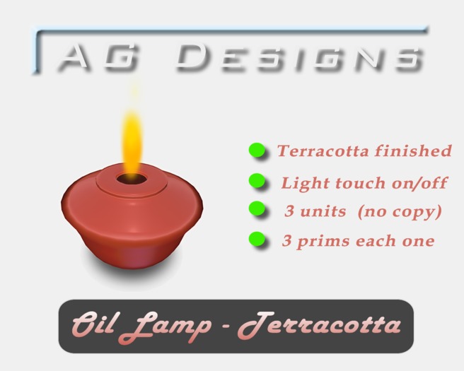 Oil Lamp - Terracotta