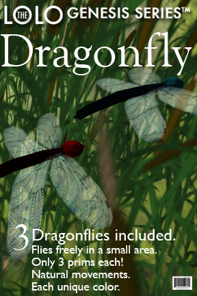 3 Free-flying Dragonflies - Only 3 prim each!