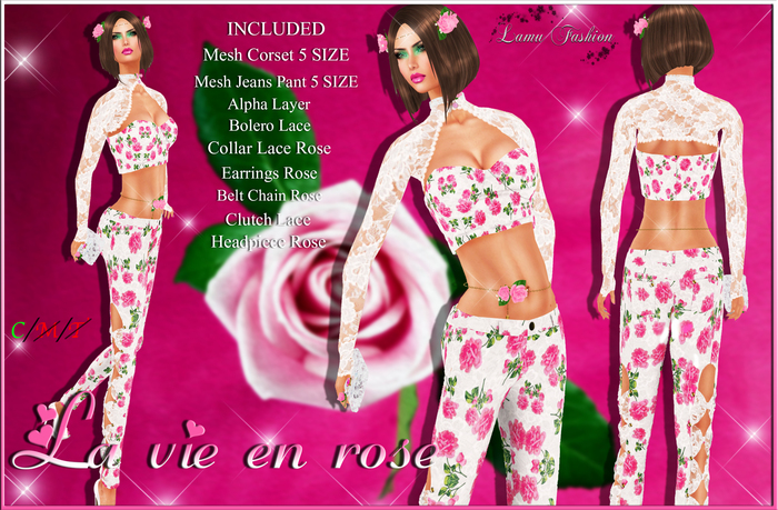 -Lamu Fashion-Outfit*La vie en rose* WHITE !DISCOUNT!