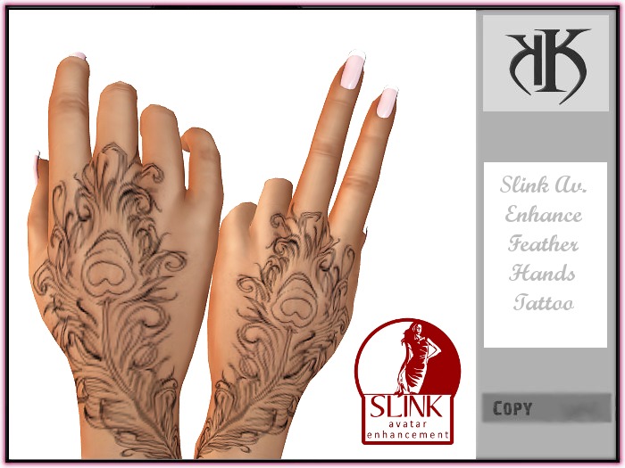 ::KK:: Slink Av.Enhance - Feather Hands Tattoo