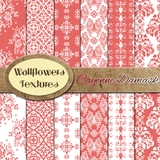 *Wallflowers* Cayenne Damask