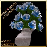 LW_ Wedding Decoration Roses - White Blue (1 LI / Prim)
