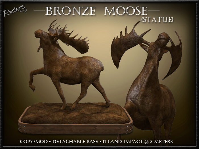 Riders - Full Body Bronze Moose (Statue)
