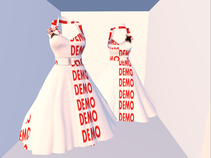 {T.D.} Retro Halter Dress DEMO