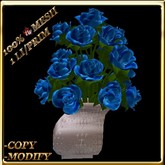 LW_ Wedding Decoration Roses - Silk Blue (1 LI / Prim)