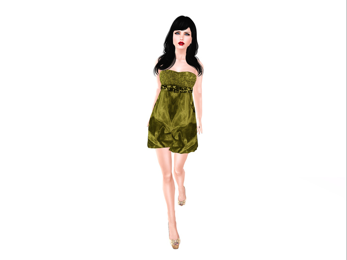 {T.D.} BeltedDress Gold