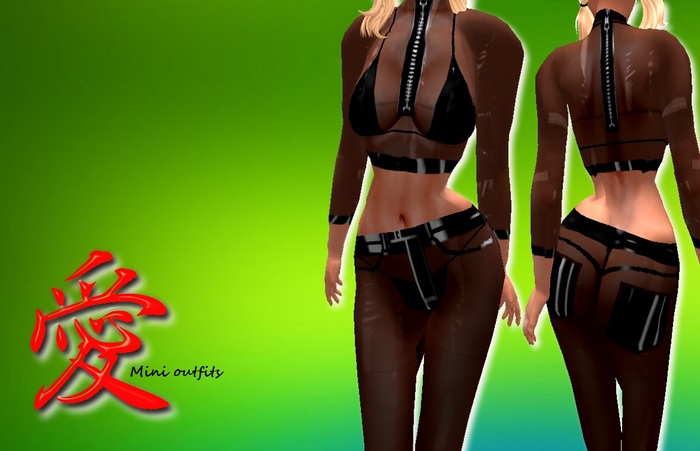 Mini outfits: Clear Black ~ Full perm