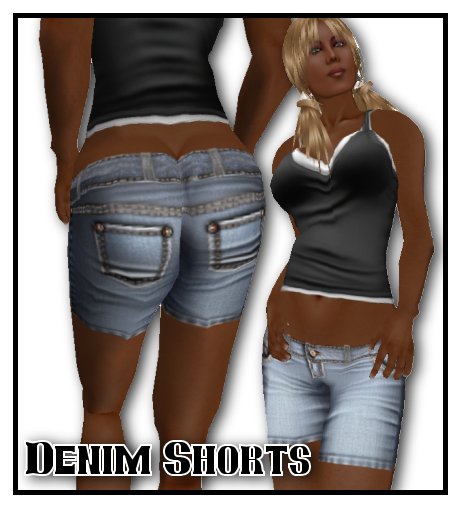 Denim Shorts Faded Blue