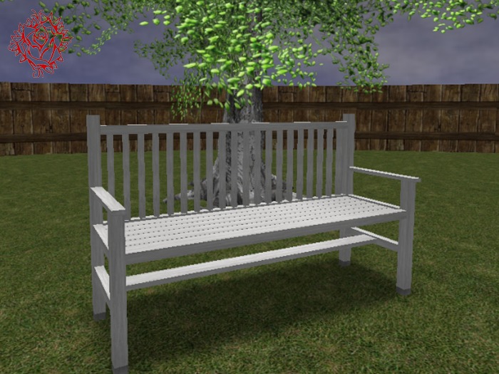 [RGB] Mesh Park Bench White