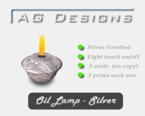 Oil Lamp - Silver