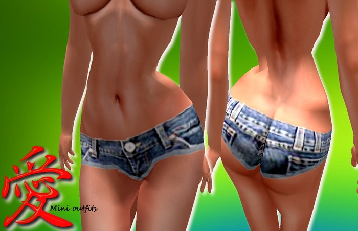 Denim Booty Shorts ~ Full perm