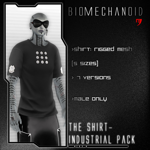 BIOMECHANOID the shirt - industrial pack