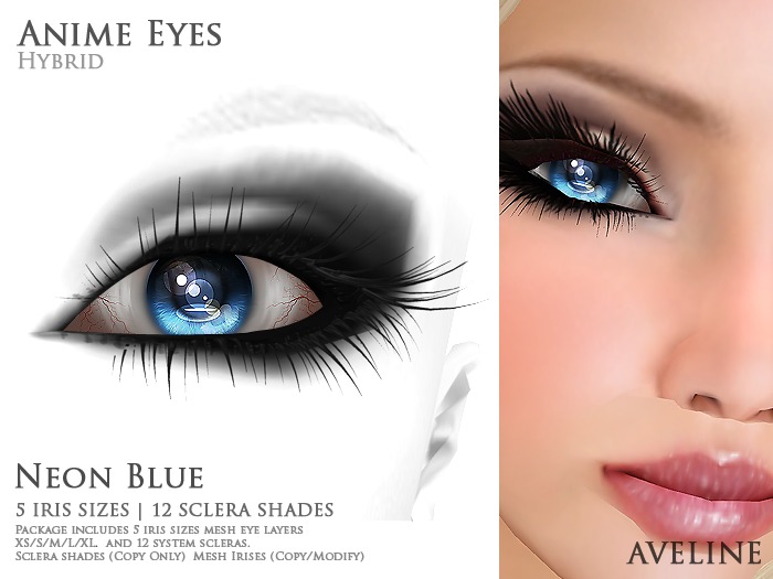 AVELINE Anime [Hybrid Eyes] - Neon Blue