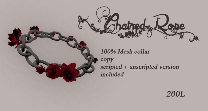 ~Chaind Rose Collar ~ Siren's Call