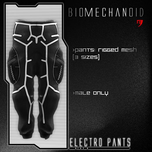 BIOMECHANOID electro pants (male)