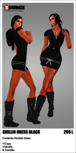 SOURCE-Chillin Dress black