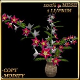 LW_ Cypress Vine in Vase - White Pink (1 LI / Prim)
