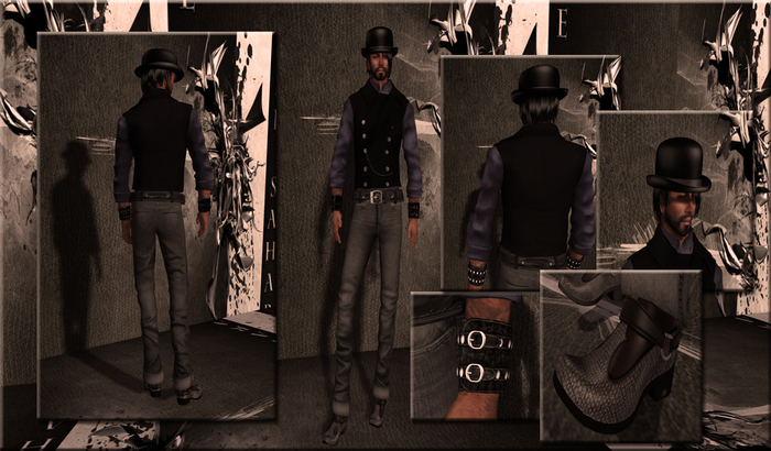 ~*DS*~ Male Black Melon Outfit / Mesh