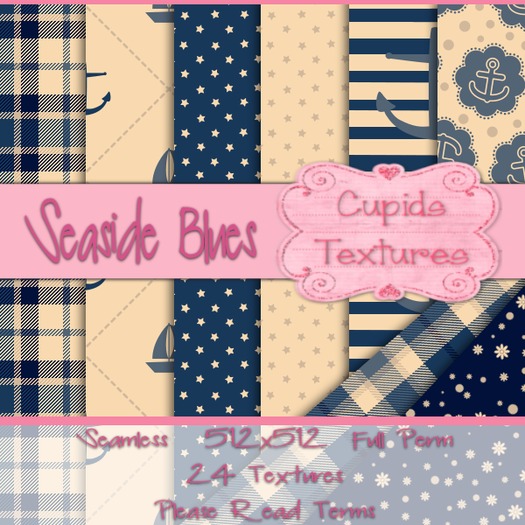 *Cupids Textures * 24 SEASIDE BLUES