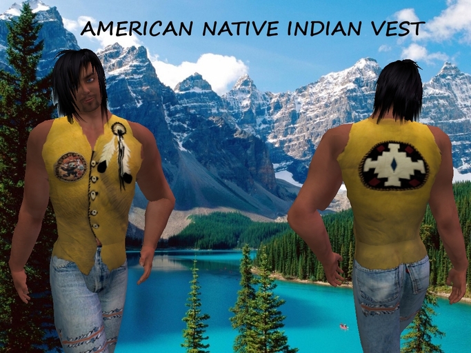 American native Indian leather vest