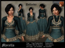 **Creative Chaos** Dollarbie - Fantasy dress "Myrella" - teal - incl. modesty undershirt