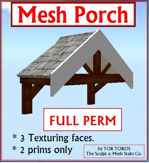 Mesh Porch 2 prims Full perm
