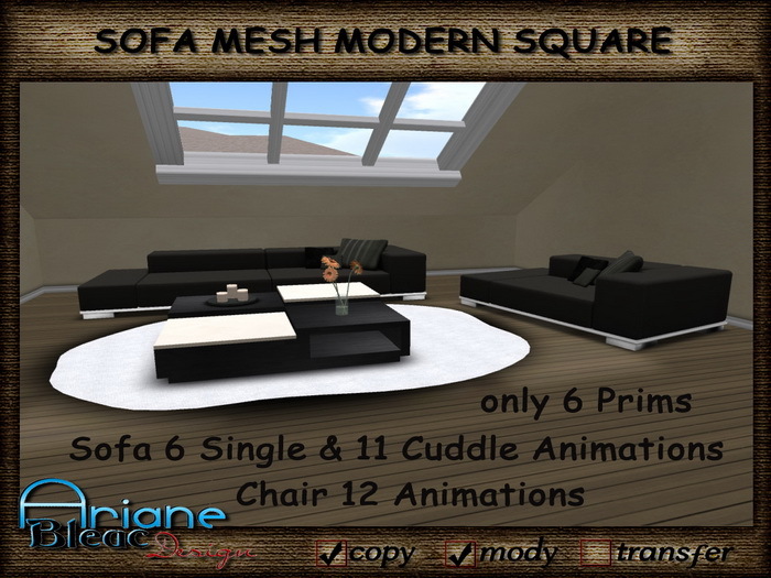 Sofa Set Adam wood - MESH - Livingroom *PROMO PRICE* limited Time