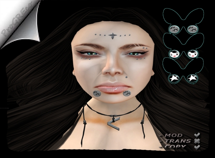 [ProGREco] Piercing Pack [2] (Face) Light Silver