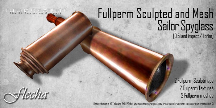 FLECHA Sculpted and mesh Sailor Spyglass fullperm