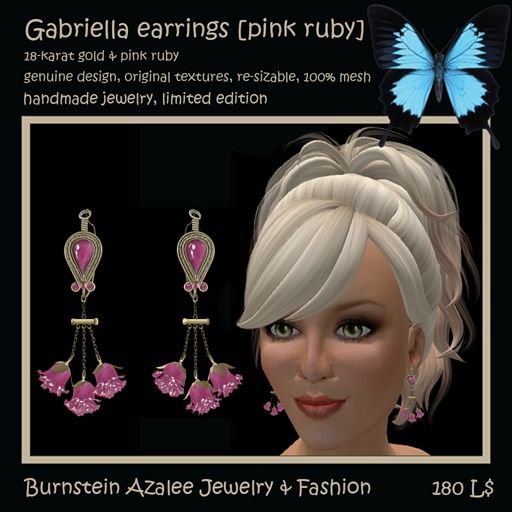 Gabriella Pink Ruby Earrings