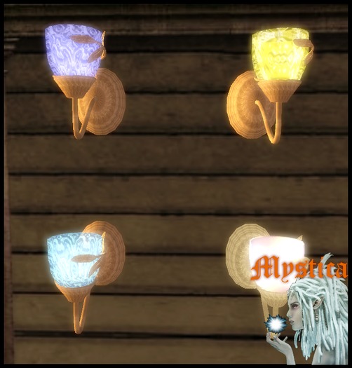 Box Wall Golden Lamps