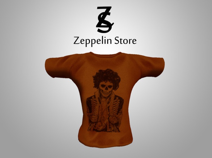 - Shirt - Skull Rock Orange - Zeppelin Store -