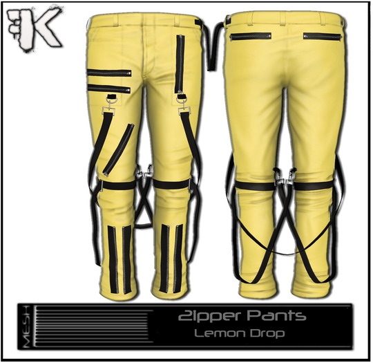 FK! - Zipper Pants - Lemon Drop 
