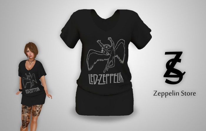Rock Collection - 1 - Mesh Women's V Neck - Zeppelin Store -