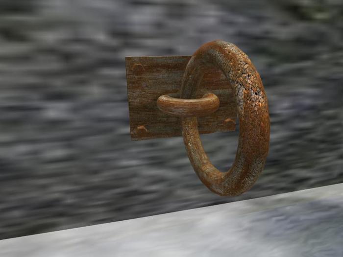 Rusty Mooring Ring with Plate (A GullsWing Sailing and Maritime Chandlery Product)