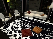 H♥MD  - BLACK AND WHITE SERIES - MODERN AREA RUG  II.93 (boxed)