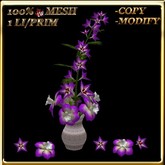 LW_ Mesh Cypress Vine and Daffodils in Vase -  Pink White 4 (1 LI / Prim) 