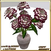 LW_ Carnation Plant in Vase - Brown White (1 LI / Prim)