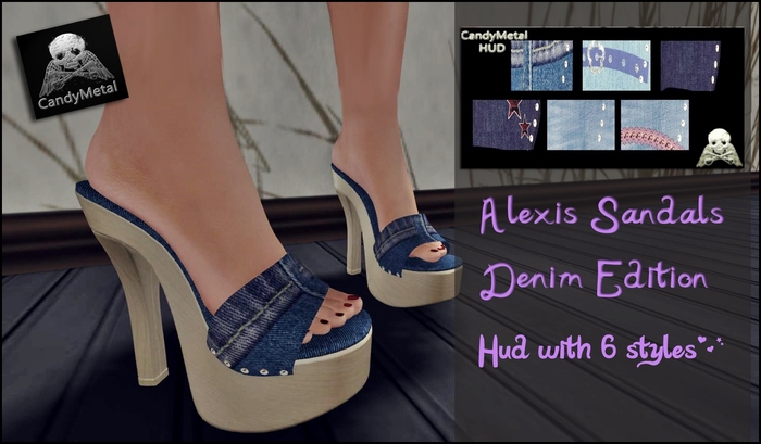 ~CandyMetal~ Alexis Sandals Denim Edition