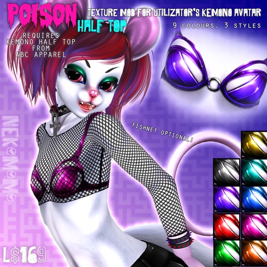 NekoMoMo=^-^= Poison Half Top for Kemono BOX