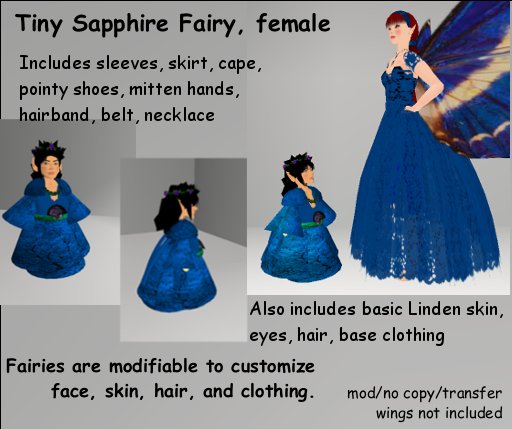 Tiny Sapphire Fairy female