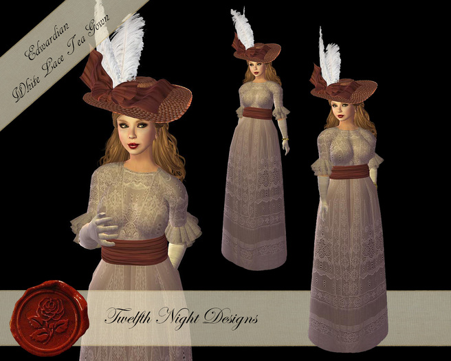 Edwardian White Tea Gown